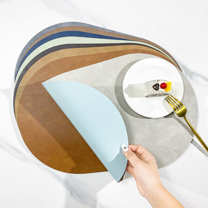 Premium Classic Eco-Friendly PVC Leather <strong>Table</strong> Mats &amp; Decorations for Wedding Heatproof Luxury <strong>Cloth</strong> with Custom Print - Product Image 1