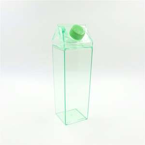 Milk Carton <b>Clear</b> Square Milk <b>Box</b> Tumbler Bpa Free Plastic Water Bottle 500Ml 1000Ml Water Bottle - Product Image 4