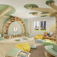 Chiquitos Montessori enfants bibliothèque lecture en forme d'arbre étagère garderie armoire en bois préscolaire maternelle mise en page conceptions