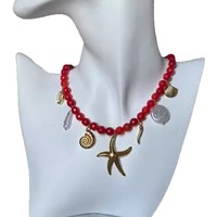 Mode Femmes Pendentif En Acier Inoxydable Chunky Charme Collier D'été Collier Femme Colier Ete