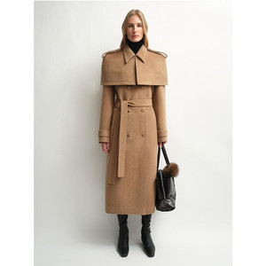 Abrigo de Lana de Alpaca para Mujer Fireladyfur con Capa Desmontable "Elegant Silhouette" - Product Image 3