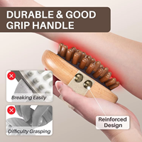 Herramienta de Maderoterapia para Masaje de Grasa Abdominal, Cepillo Corporal de Madera, Masajeador Anticelulítico y Drenaje Linfático, Escultura Corporal
