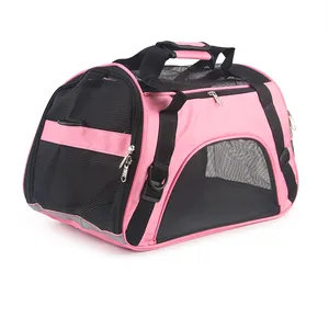 Large Fabric Cat Carrier Dog Carrier Carry Bag for Pet Travel Soft Puppy Carrier Folding Handbag