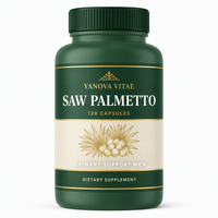 120 Capsules d'extrait de palmier nain, complément alimentaire pour la santé de la prostate chez l'homme