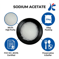 Acétate de sodium anhydre de qualité alimentaire 99% CAS 127-09-3 Haute pureté Agent de conservation et de tamponnage Certifié FCC JECFA