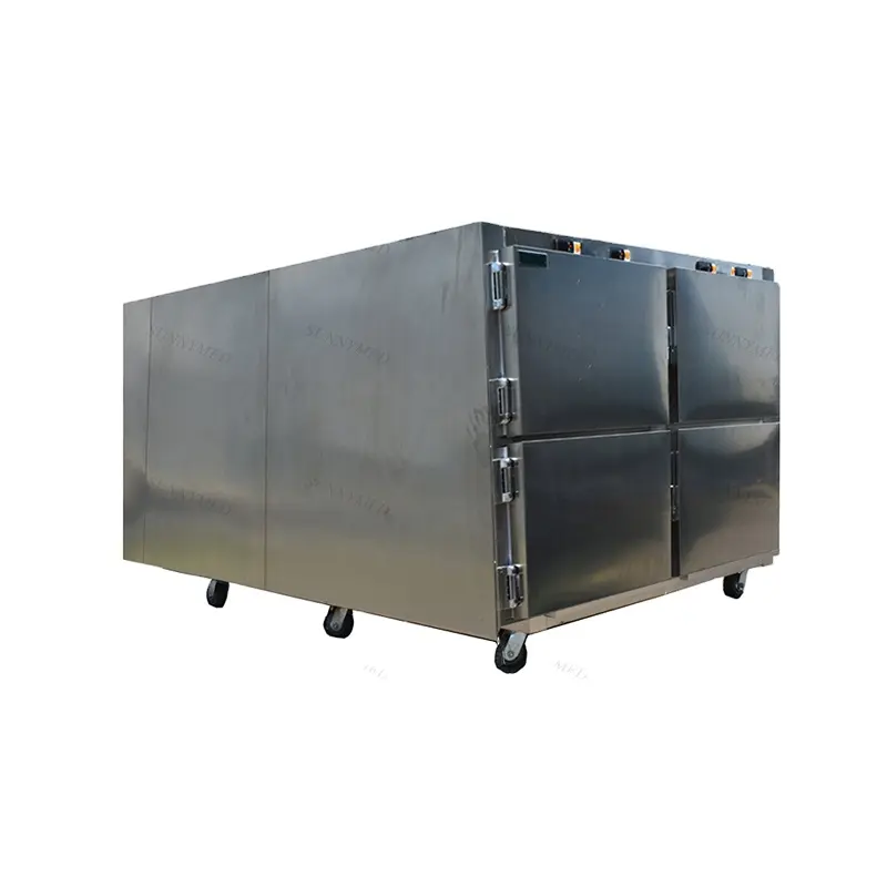 Refrigerador de 4 cadáveres de alta calidad, instalación de almacenamiento en frío de cadáveres para morgues de hospital, 2017