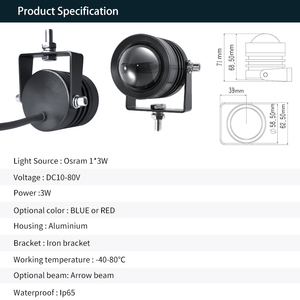 Système de sécurité anti-collision pour entrepôt avec 4 caméras, lumières légères et lumières de zone de sécurité, pièces B - Product Image 6