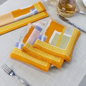 Serviettes de table en coton personnalisées imprimées, bordure ourlée, pour banquets, traiteur, événements, décoration de table - Product Image 1