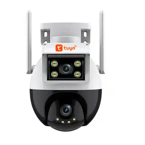 TUYA akıllı gece çift Lens 1080P açık Tuya Wifi güvenlik 360 akıllı ev koruma Ip kamera