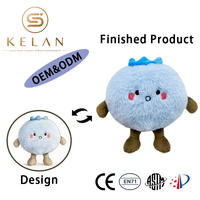 Boneka Plush Blueberry Lucu Super Lembut dengan Isian Kapas PP dan Penyangga Kain Jala, Desain Kustom ODM
