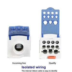 กล่องต่อสายไฟฟ้า UKK แบบราง 80/<span class=keywords><strong>125</strong></span>/160A พร้อมขั้วต่อหลายทาง ทนทานต่อการเกิดออกซิเดชัน กล่องรวมสายไฟแบบเดี่ยวในกล่องรวมสายไฟหลายทาง - Product Image 1