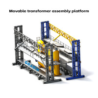 Plateforme de montage mobile personnalisée pour transformateurs, avec table élévatrice hydraulique de grande taille