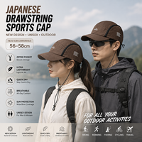 Gorra de Béisbol Japonesa con Cordón Ajustable, de Secado Rápido, Ligera y Transpirable, Unisex, para Deportes al Aire Libre, Uso Casual, Pesca, Ciclismo, Protección Solar