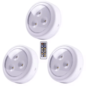 Vendita calda Wireless regolabile a parete <span class=keywords><strong>LED</strong></span> alimentato a batteria sotto il bancone luci Puck con telecomando - Product Image 1