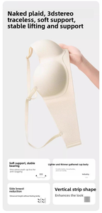 Nouveau soutien-gorge sans armatures confortable pour femme, sans coutures, uni, bonnet 3/4, coussinets amovibles, bretelles ajustables, tricoté, élégant - Product Image 2