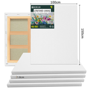 Marco de lona estirada, triple imprimado 100% algodón grandes <span class=keywords><strong>lienzos</strong></span> en blanco para pintar, suministros de arte para pintura acrílica <span class=keywords><strong>y</strong></span> <span class=keywords><strong>al</strong></span> óleo - Product Image 2