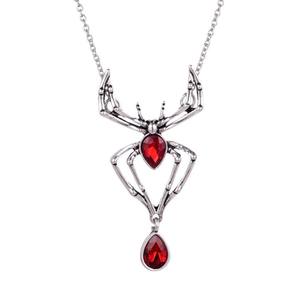 2020 Vintage Ali di Pipistrello Viola Della Pietra Preziosa Intarsiato Collana di Halloween Victoria Della Collana Vampiro Gotico - Product Image 6