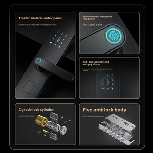 Beck/bock ล็อคสมาร์ทล็อคลายนิ้วมือล็อคอลูมิเนียมอัลลอยด์ป้องกันการโจรกรรมล็อคอิเล็กทรอนิกส์กึ่งอัตโนมัติไม้ชั่วคราว <span class=keywords><strong>WIFI</strong></span> - Product Image 2