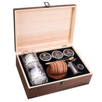 Kit fumeur à whisky électrique rechargeable avec 6 copeaux de bois, coffret cadeau Bourbon, accessoires de bar pour hommes, papa, mari, cadeaux whisky
