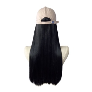 Peluca <span class=keywords><strong>de</strong></span> Fibra Sintética <span class=keywords><strong>de</strong></span> Alta Temperatura Integrada <span class=keywords><strong>de</strong></span> Cabeza Completa para <span class=keywords><strong>Mujer</strong></span> Bai Fumei, Estilo Retro <span class=keywords><strong>de</strong></span> Béisbol, Ajustable, Sin Cordones, Natural - Product Image 5