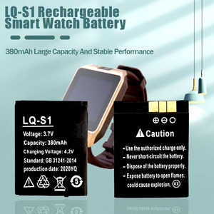สมาร์ทนาฬิกาแบตเตอรี่ LQ-S1 3.7V แบตเตอรี่ 380mah สําหรับนาฬิกาสมาร์ทแฟชั่นเมตร QW09 DZ09 W8 A1 V8 X6 แบตเตอรี่ลิเธียม - Product Image 2