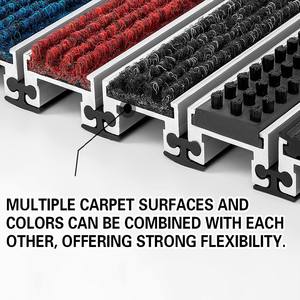 Alfombrilla para escaleras al aire libre, felpudo grande de metal de aluminio, alfombrilla para puerta de entrada de bienvenida para edificio de oficinas - Product Image 3