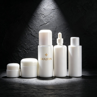 Fabricant sur mesure – Ensemble d'emballages de luxe pour cosmétiques en verre 100 ml, pot vide en porcelaine blanche 50 g pour lotion, sérum, crème avec pompe