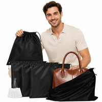 Housse de protection en satin doux avec cordon de serrage pour sacs à main féminins – Sac de rangement et pochette anti-poussière pour emballage de protection