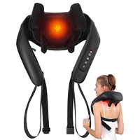 Masseur de cou sans fil 4D profond avec fonction de chauffage, coussin de massage Shiatsu pour les épaules, soulagement de la douleur au dos et aux jambes