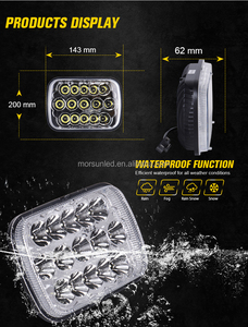 <span class=keywords><strong>Projecteur</strong></span> de phare LED carré 5x7 pouces pour Jeep Wrangler YJ XJ/GMC Chevrolet Express S10, pour camionnette Toyota Tacoma Ford - Product Image 3