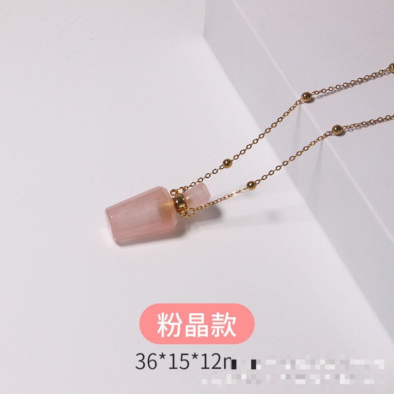 Forme de bouteille de quartz rose