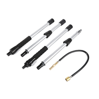 Tiges en aluminium à 4 sections haute portée pour le nettoyage des gouttières Brosses de lavage de voiture pratiques avec poteaux d'extension