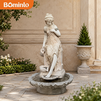 Fontaine murale d'eau décorative en marbre naturel sculpté à la main, style européen classique, pour hôtel, vente en gros