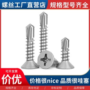 Tornillo autorroscante de acero inoxidable Tai Chenming con cabeza Phillips y cola de milano para láminas de acero corrugado - Product Image 3