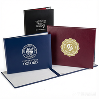 Porte-certificat en cuir personnalisé avec impression, pour diplôme de remise des diplômes d'étudiant excellent, couverture de dossier