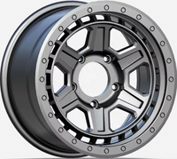 Jantes en alliage tout-terrain 4x4 FL408 17*9 pouces avec PCD 6x139.7, jantes SUV à rebord profond