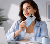 Banque d'alimentation magnétique sans fil ultra-fine en métal de 8,8 mm, 5000 mAh, charge rapide PD20W, Type C, affichage LED, chargeur portable, meilleure vente OEM