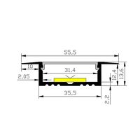 Bandes lumineuses LED en aluminium anodisé série 6000 de 1M, 2M, 3M pour décorations avec service de découpe