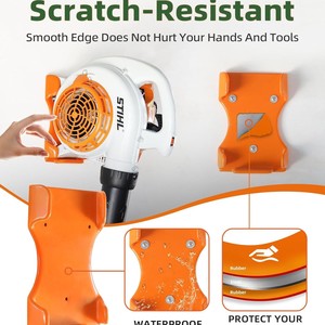 Support mural pour souffleur, orange, robuste, pour le rangement dans le garage - Product Image 1