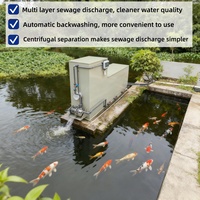 Petit filtre rotatif combiné pour bassin d'aquaculture de poissons koï, équipement de filtration biologique pour bassin