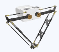 Robots parallèles à deux axes à grande vitesse YHY D2-1000, dispositif d'automatisation flexible, manipulation de matériaux rapide et précise, tâches d'assemblage, 4 kW