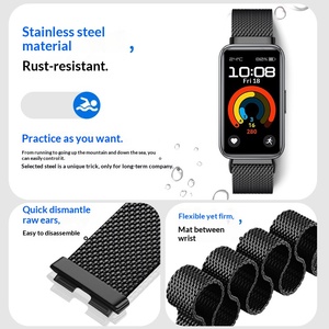 Bracelet de montre magnétique de remplacement compatible avec Xiaomi <span class=keywords><strong>Mi</strong></span> <span class=keywords><strong>Band</strong></span> 8 <span class=keywords><strong>Mi</strong></span> <span class=keywords><strong>Band</strong></span> 9, accessoire réglable et respirant pour hommes et femmes - Product Image 4