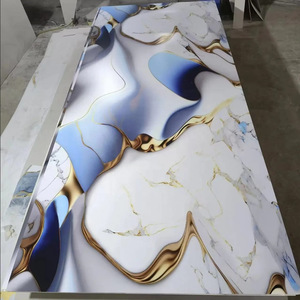 Panneau mural en PVC bleu, <span class=keywords><strong>plaque</strong></span> en plastique haute brillance avec texture réaliste de marbre et d'<span class=keywords><strong>ardoise</strong></span>, revêtement mural intérieur, prix d'usine - Product Image 4