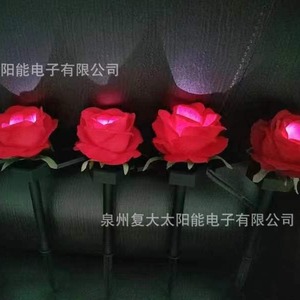 Lampes solaires de jardin en forme de rose, LED portables, résistantes à l'eau, pour la décoration extérieure - Product Image 3