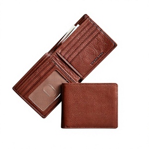 BS INTERNATIONAL กระเป๋าใส่บัตรแฟชั่นแบบสั้นกันน้ำหนังแท้สำหรับผู้ชาย - Product Image 2