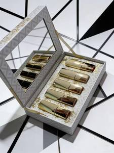 Luxurious Lipstick 5-piece Set - Organic Vegan Gold Tube Lipstick - Romantic Velvet <b>Box</b> <b>Packaging</b> - Vegan Cosmetics - Product Image 4