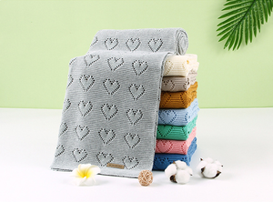 Coperte estive per neonati all'ingrosso in maglia di <span class=keywords><strong>cotone</strong></span> 100% - Product Image 2