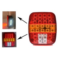 Feux arrière carrés 12V24v34LED rouge, jaune et blanc, feux arrière de remorque, feux arrière de camion LED pour le transport de marchandises