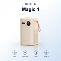 Projecteur intelligent Android BYINTEK Magic 1 Max Google TV 1080P 4K DLP avec batterie, pour cinéma en plein air, camping, projecteur de poche