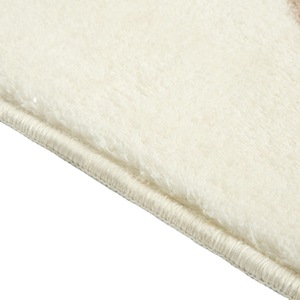 Alfombra Redonda DZ de Imitación de Cachemira, Diseño Geométrico Abstracto Blanco, Antideslizante, para Sala de Estar, Mesa de Centro, Dormitorio - Product Image 1